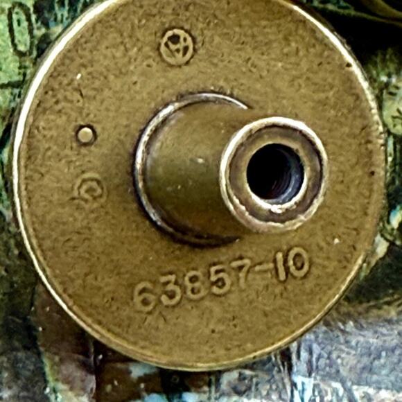 Set of 4 Amerock Brass & Porcelain Floral Knobs – Model 63857-10 – w/ Screws - Picture 3 of 3